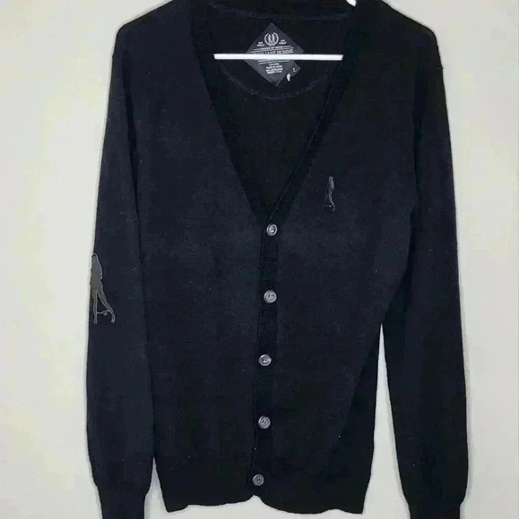 Plain Jane Homme Black Cardigan Size Large - Picture 1 of 7